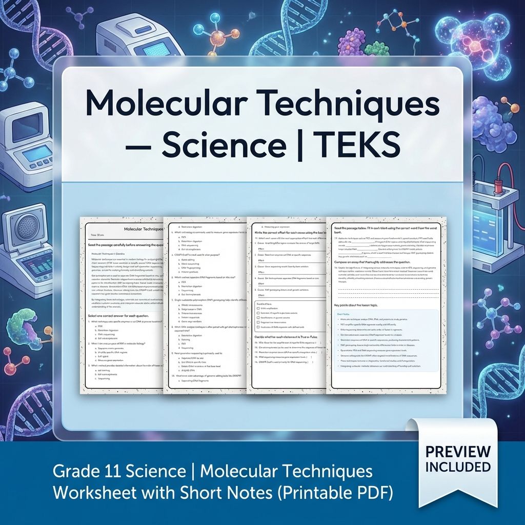 Grade 11 Science Worksheet Bundle | Genetics, Evolution & Human Body (PDF) — included worksheet 47