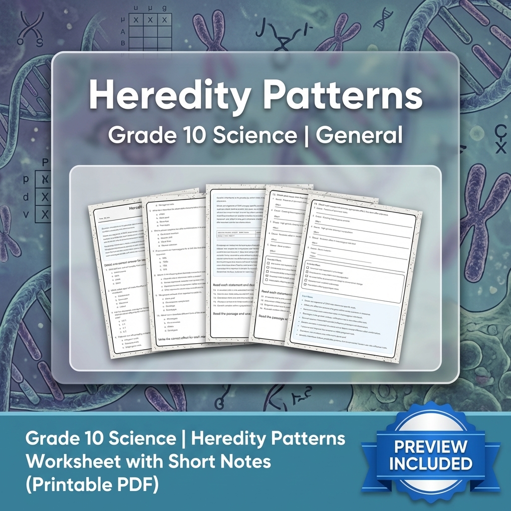 Grade 10 Science Modeling & Evidence Reasoning Full-Year Bundle | General — included worksheet 35