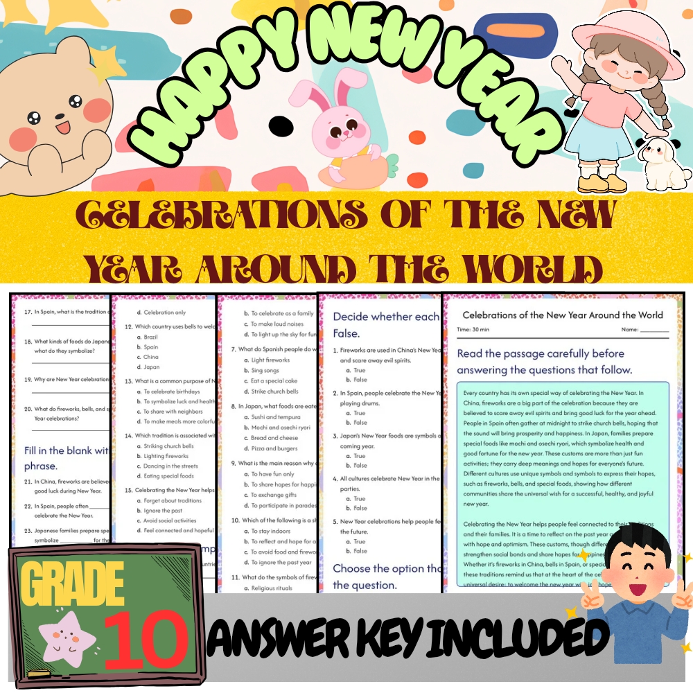 Grade 10 Seasonal bundle Calendar Systems & Celebrations(Worksheet & Answer Key) — included worksheet 3