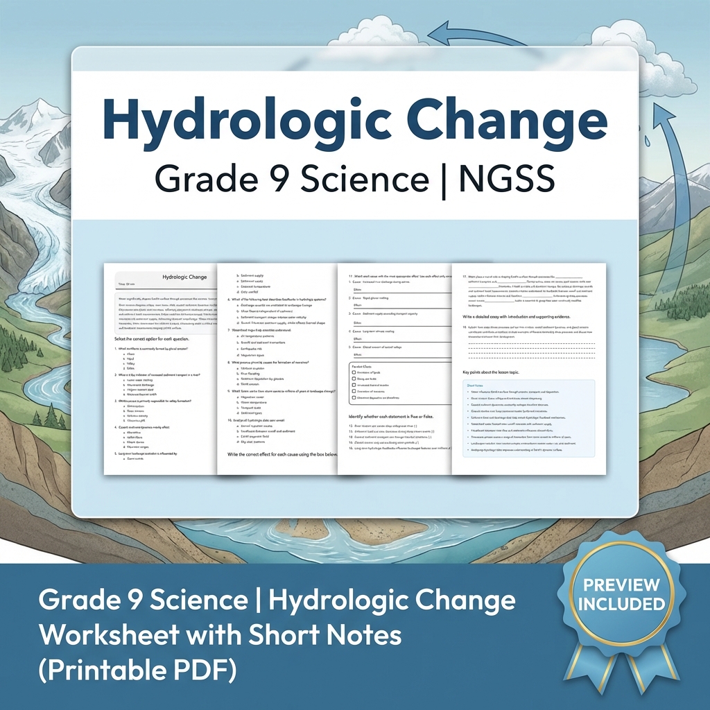Grade 9 Science NGSS Worksheet Bundle – Comprehensive Year-Long Assessment Pack — included worksheet 49