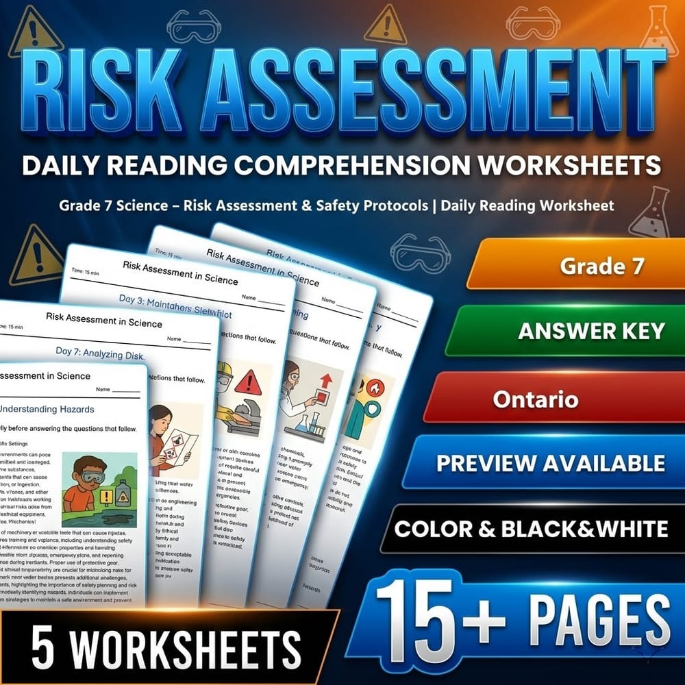 STEM Skills and Connections Grade 7 Science Daily Worksheets Bundle | Ontario — included worksheet 9