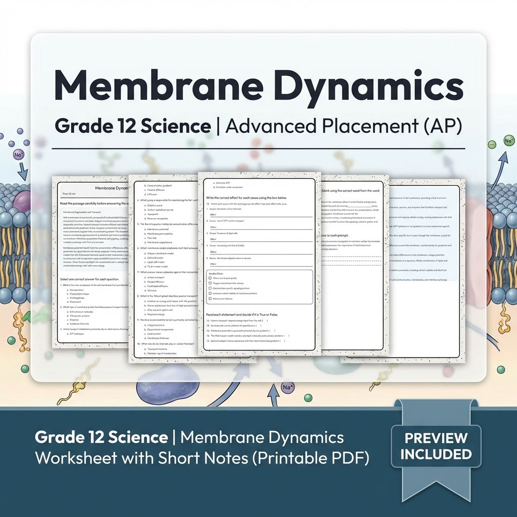Grade 12 Science Worksheet Bundle – Physics & Biology Topics (PDF Collection) — included worksheet 52