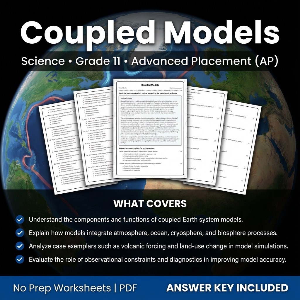 Grade 11 Science Worksheet Bundle | Earth's Systems, Chemistry & Physics — included worksheet 49