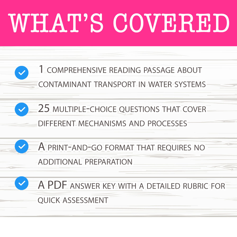 Grade 8 Science worksheet worksheet — Grade 8 Science – Contaminant Transport Worksheet for Mastery — page 2
