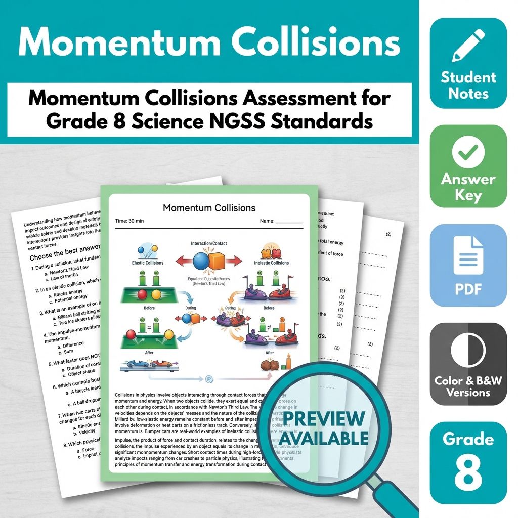 Grade 8 Science Mini Bundle | Forces and Interactions NGSS-Aligned Unit — included worksheet 4
