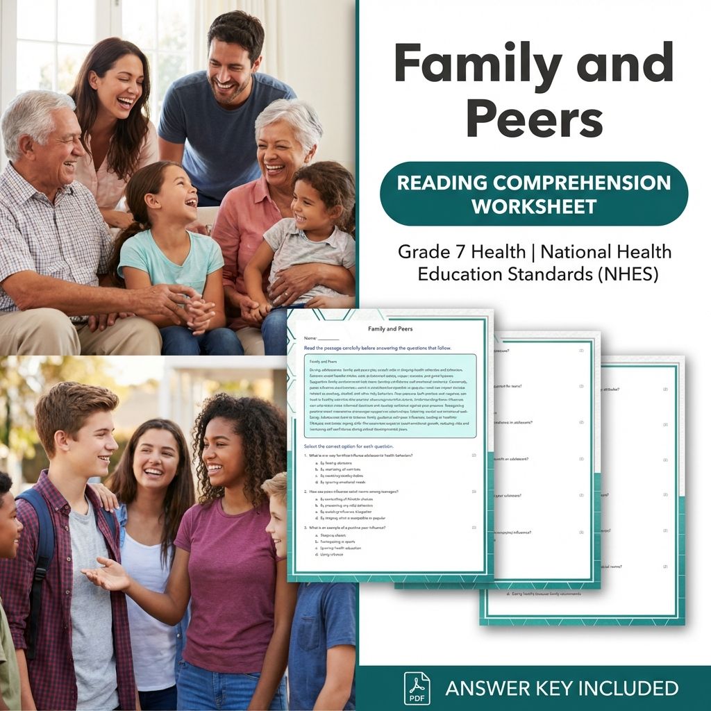Grade 7 Health Curriculum Bundle | Body Systems, Digital Literacy & Wellness Worksheets — included worksheet 26