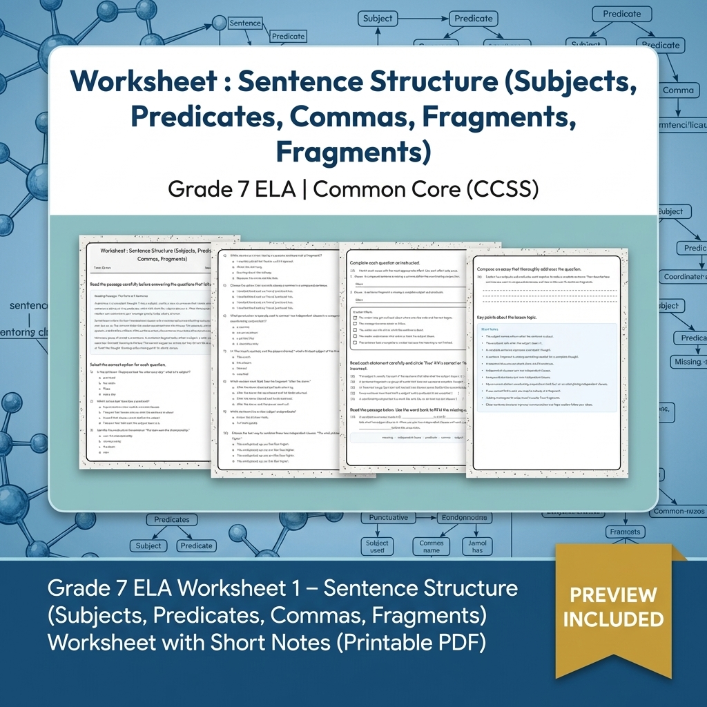Grade 7 Writing Routinely ELA Full-Year Bundle – Common Core (CCSS) — included worksheet 34