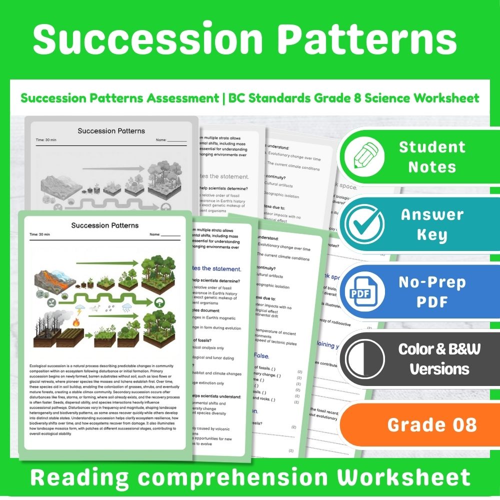 Grade 8 Science Mini Bundle – Ecosystems & Ecological Assessment | BC Standards — included worksheet 11