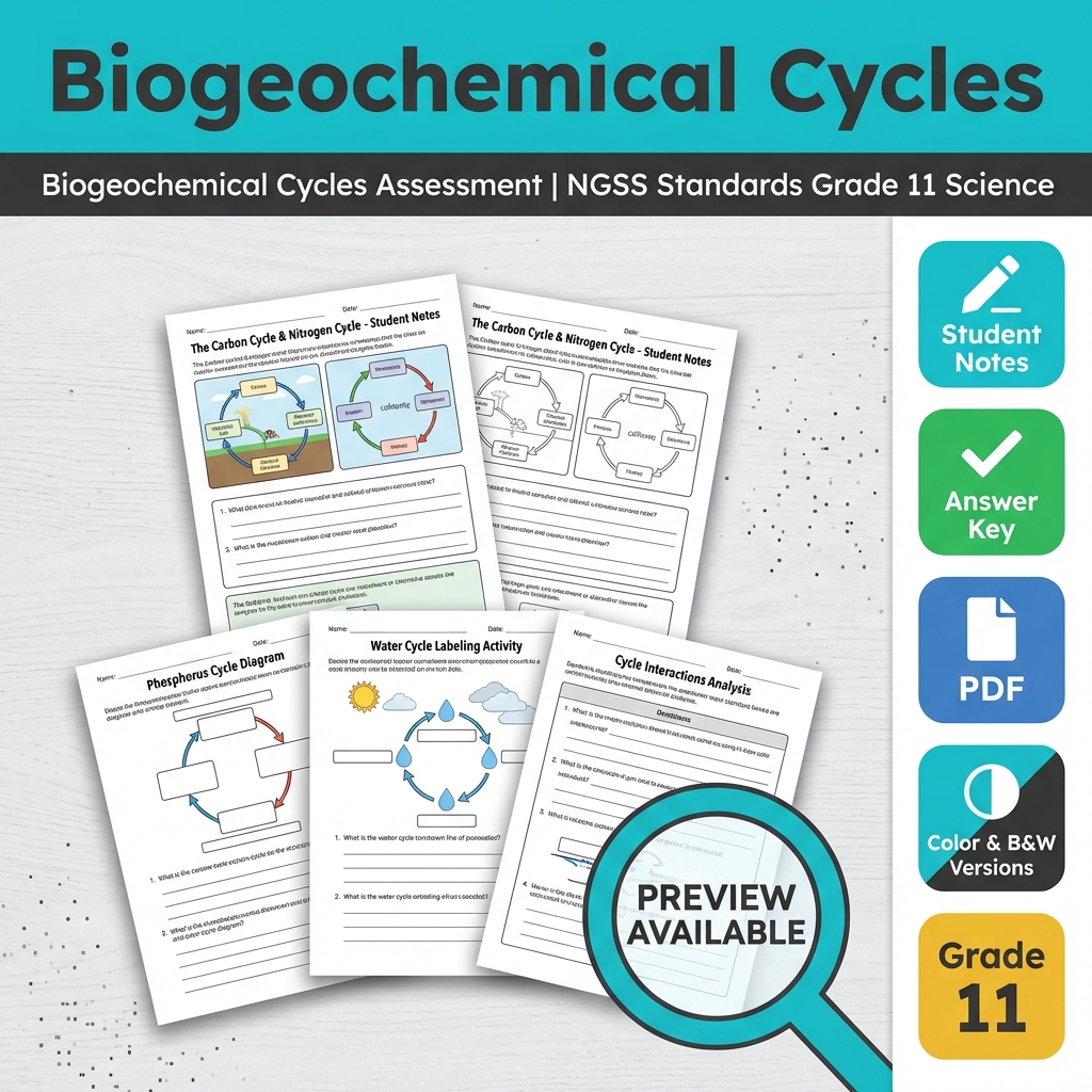 Grade 11 Science Mini Bundle – Earth's Systems Curriculum-Aligned Lesson Pack — included worksheet 6