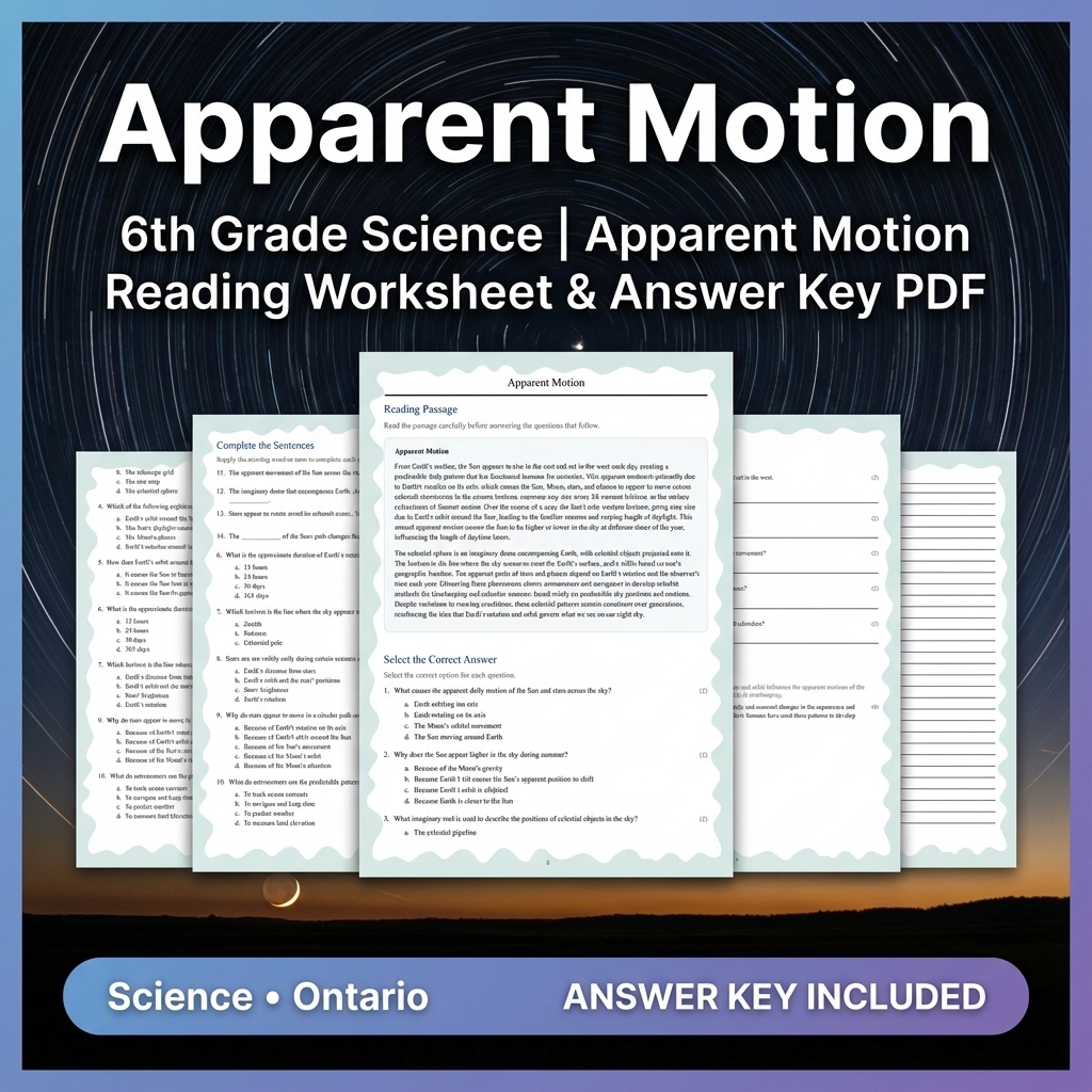 Grade 6 Science Unit | Solar System, Satellites & Celestial Mechanics Worksheet — included worksheet 9