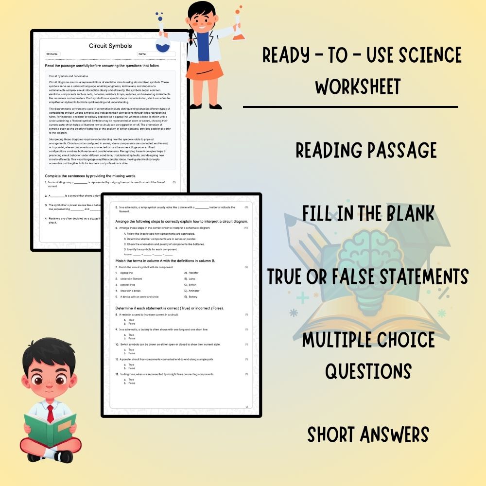 Grade 6 Science worksheet worksheet — 6th Grade Science | Circuit Symbols Worksheet – Ontario Standards (PDF + Answer Key)…