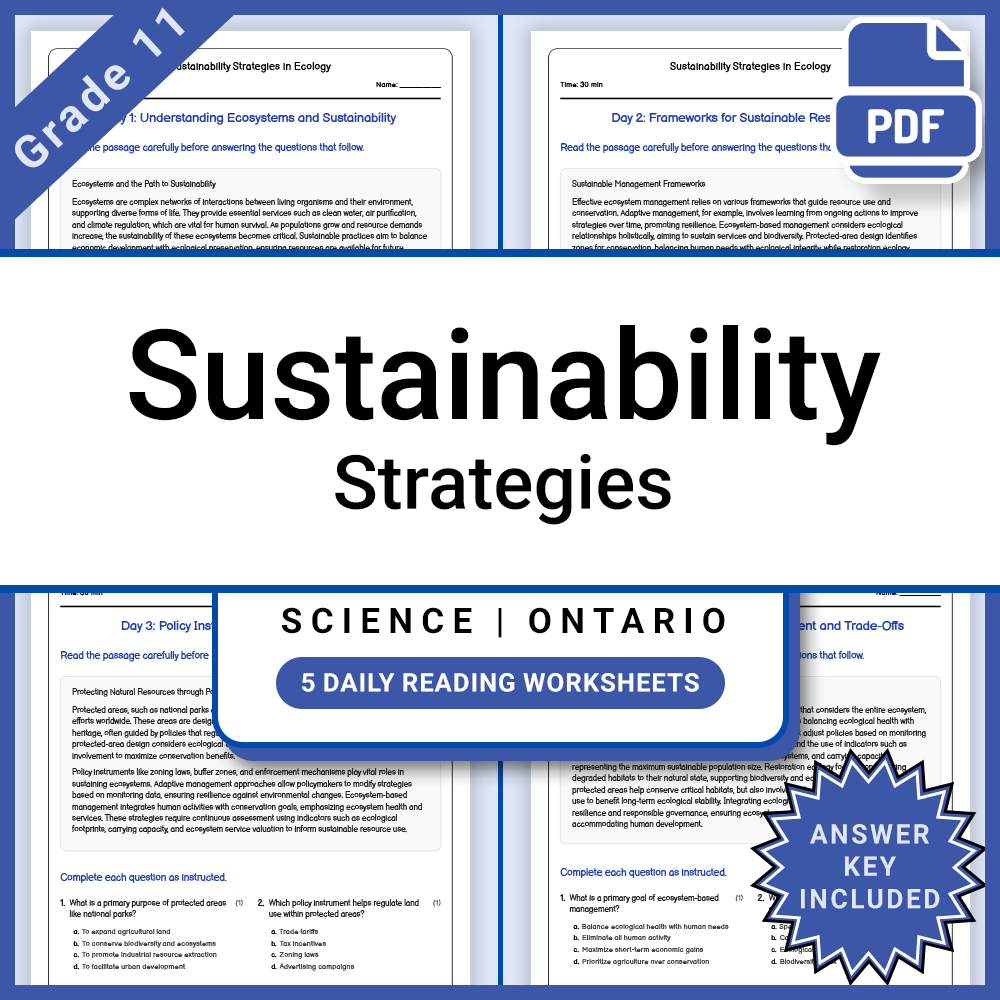 Grade 11 Science Full Year Bundle | Ontario Curriculum & Standards — included worksheet 53