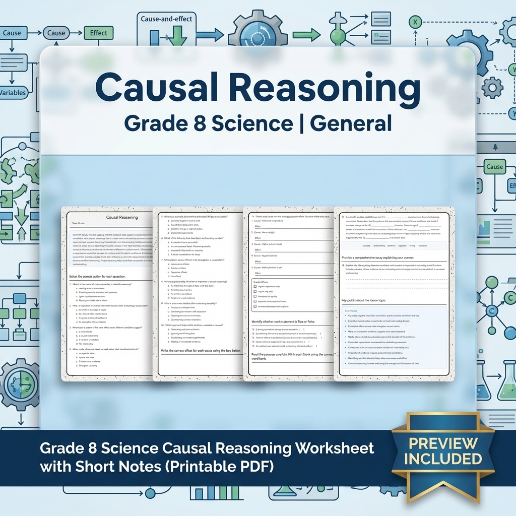 Grade 8 Science Data, Models & CER Full-Year Bundle: General Framework — included worksheet 35