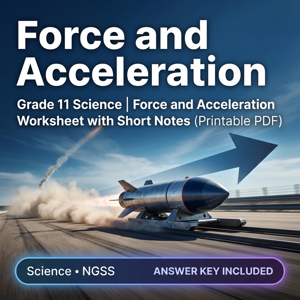 Grade 11 Science NGSS Motion and Stability Forces & Interactions Unit Bundle — included worksheet 4