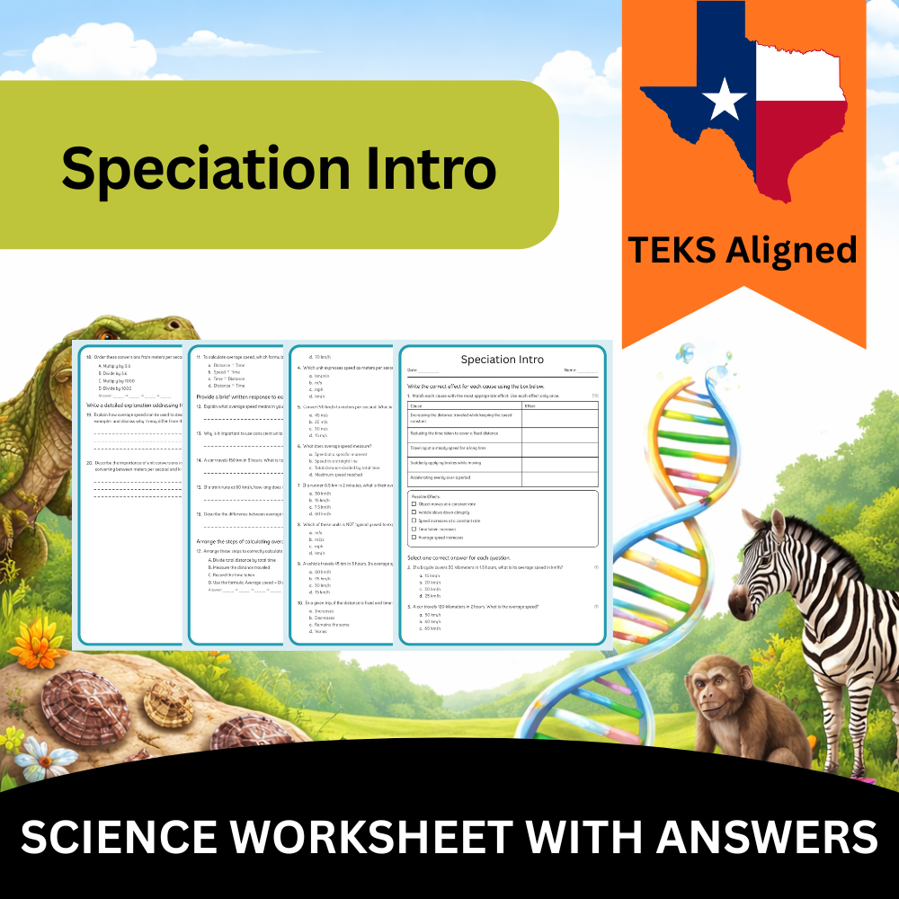 Grade 9 Science Worksheet Bundle – Comprehensive TEKS-Aligned Biology & Ecology Resources — included worksheet 50