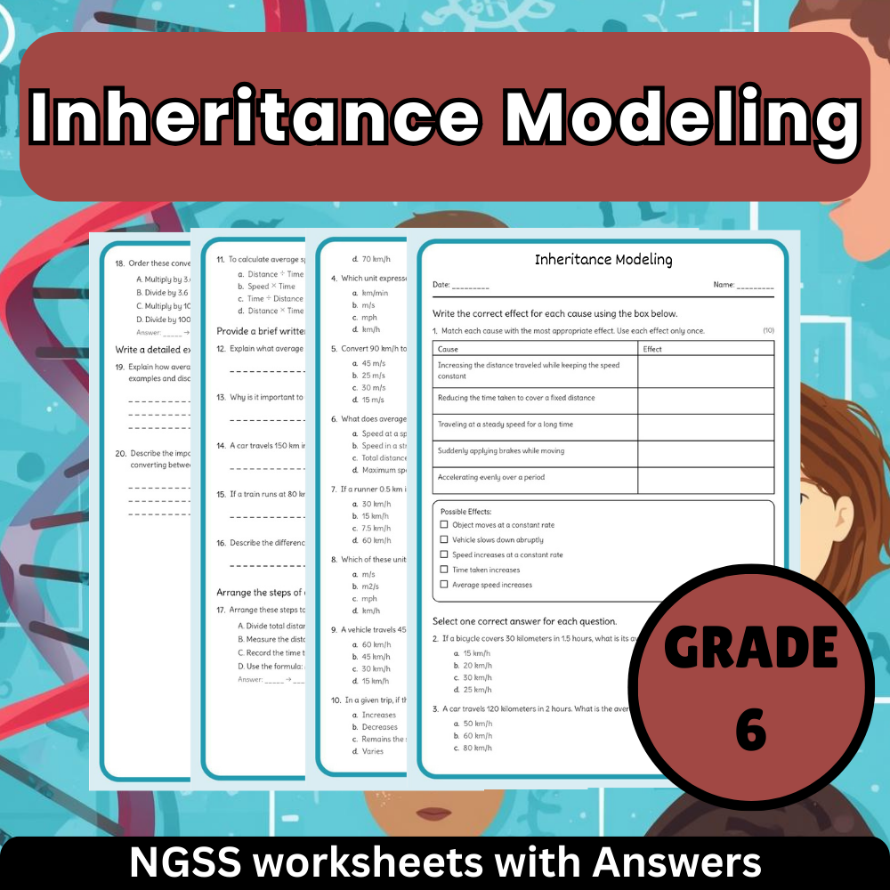 Grade 6 Science Unit Bundle | Variation & Inheritance Worksheets (NGSS Aligned) — included worksheet 2