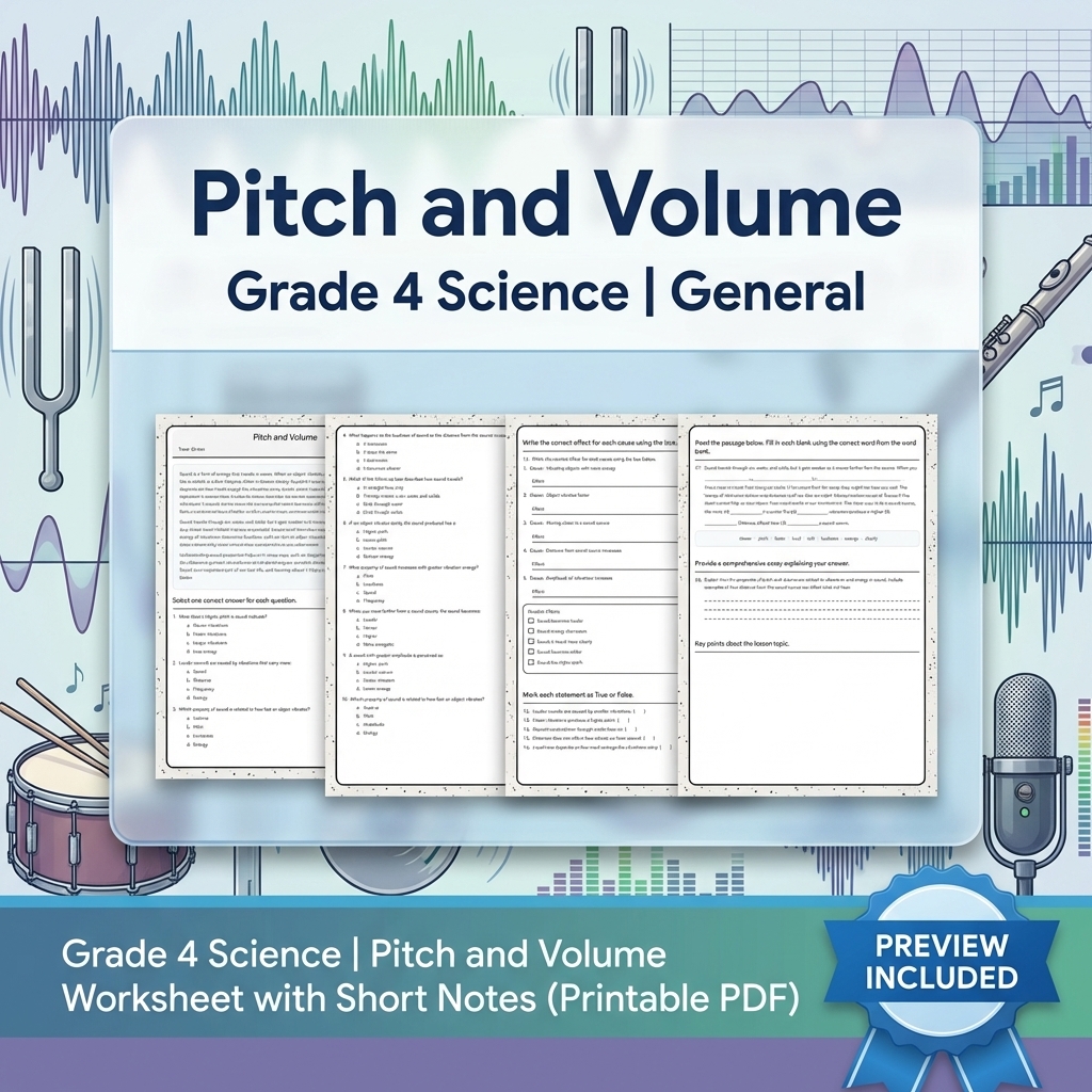 Grade 4 Science Lesson Group: Engaging Worksheets for Key Concepts — included worksheet 7
