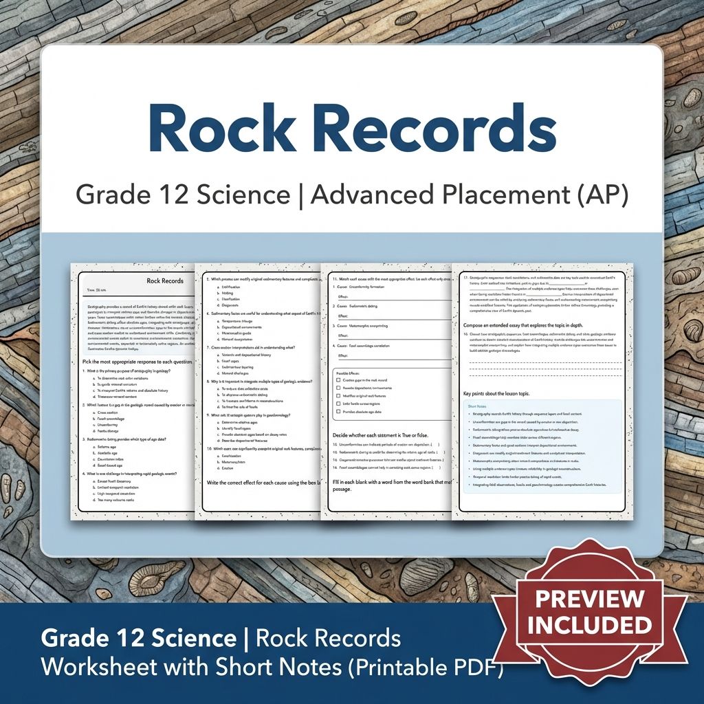 Grade 12 Science Unit Bundle: Earth Systems, Climate & Tectonics Worksheet Pack — included worksheet 8