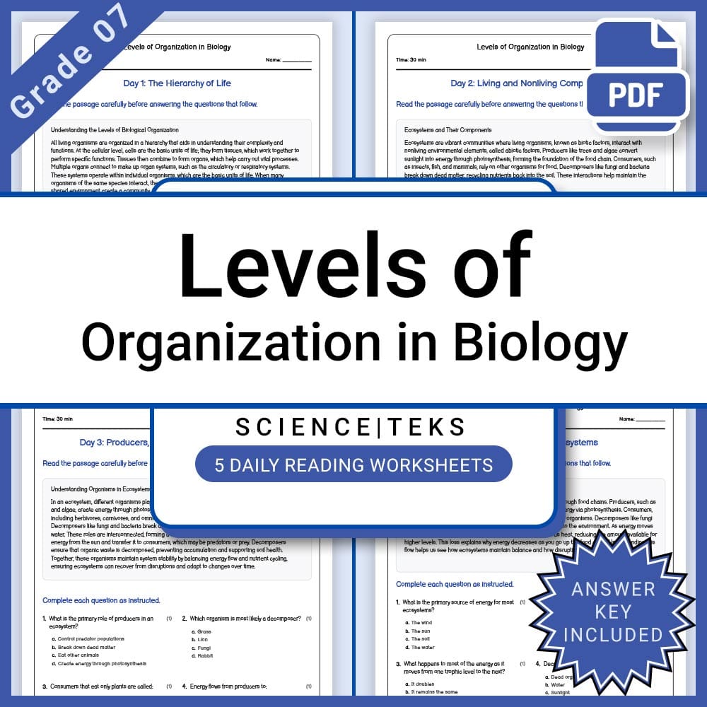 Grade 7 Science Full Year Bundle | TEKS-Aligned Curriculum for Middle School — included worksheet 44