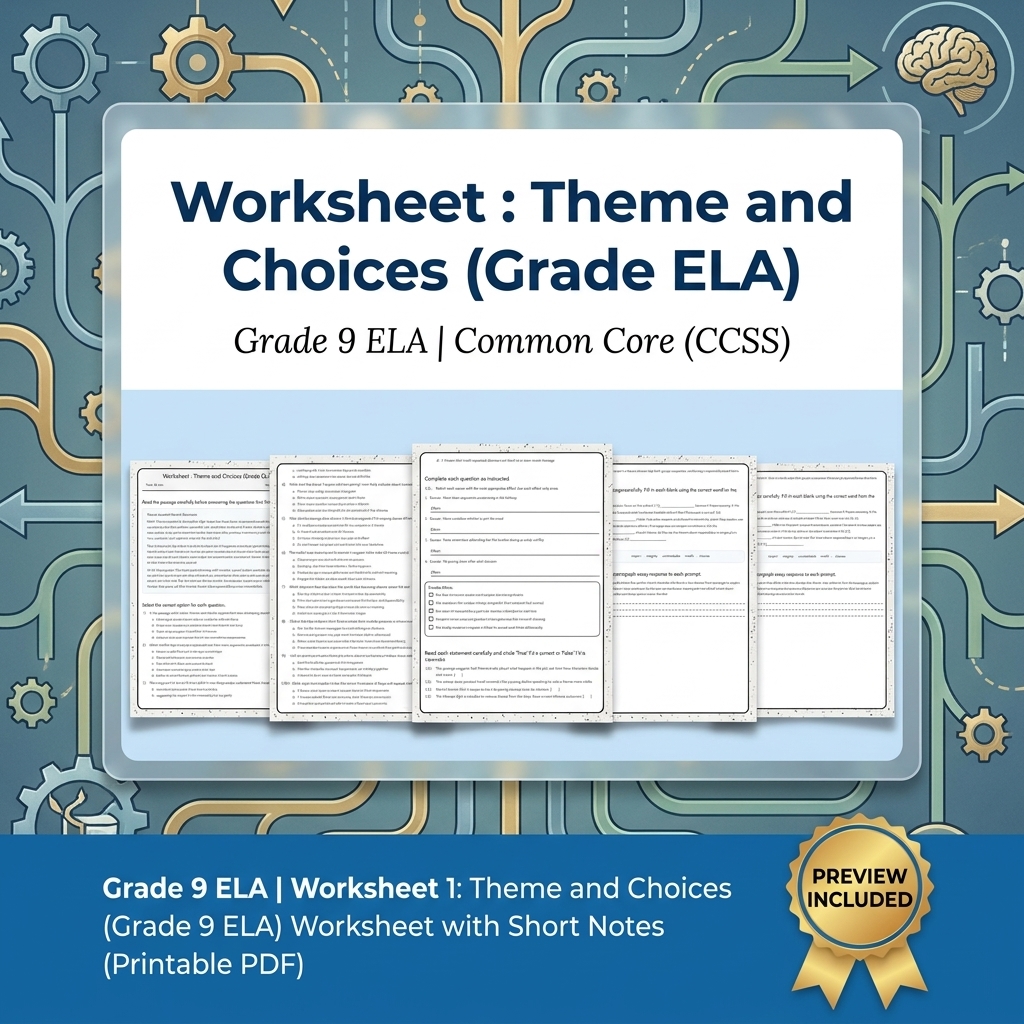 Grade 9 ELA Text Evidence, Argument, and Language Full-Year Bundle CCSS — included worksheet 34