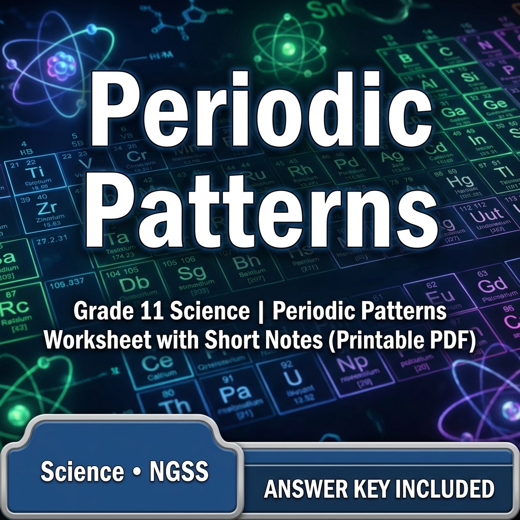 Grade 11 Science NGSS Worksheet Bundle – Ecosystem, Genetics & Physics Topics — included worksheet 46