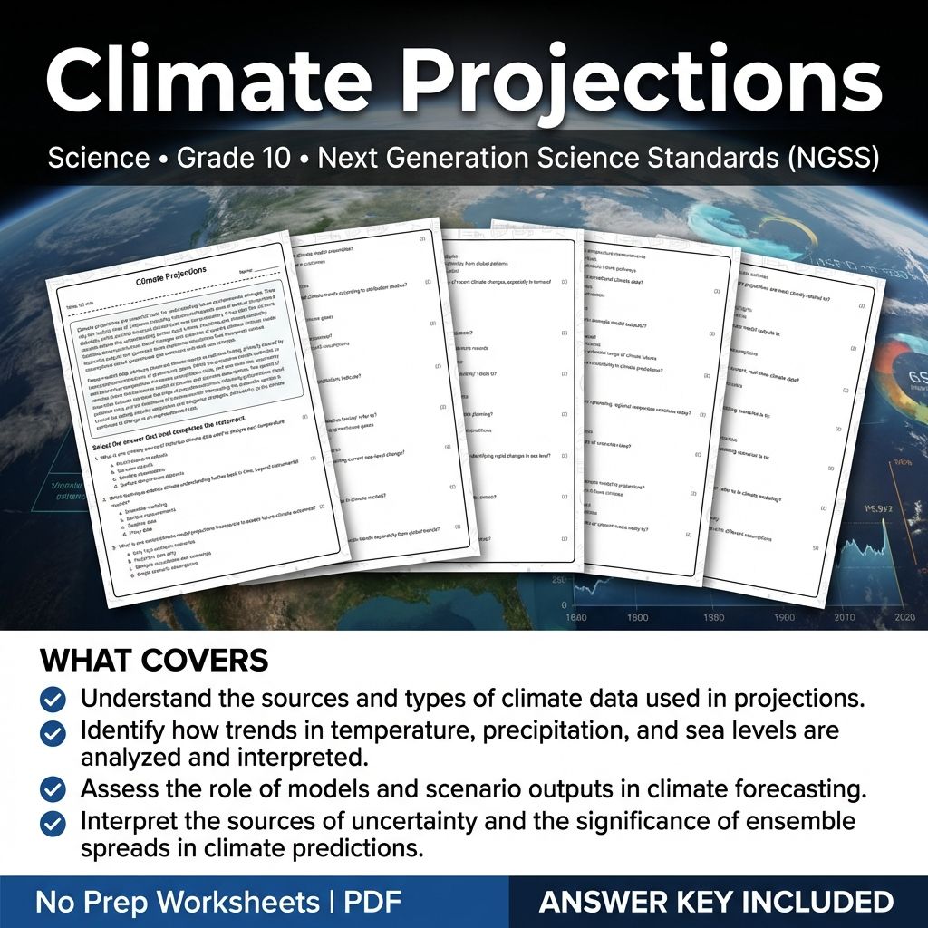Grade 10 Science Worksheets Bundle | Environmental, Physics & Biology Topics — included worksheet 54
