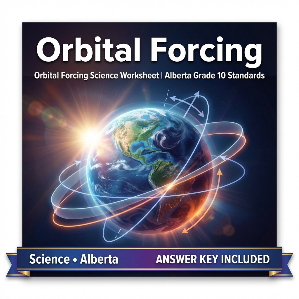 Orbital Forcing Science Worksheet | Alberta Grade 10 Standards