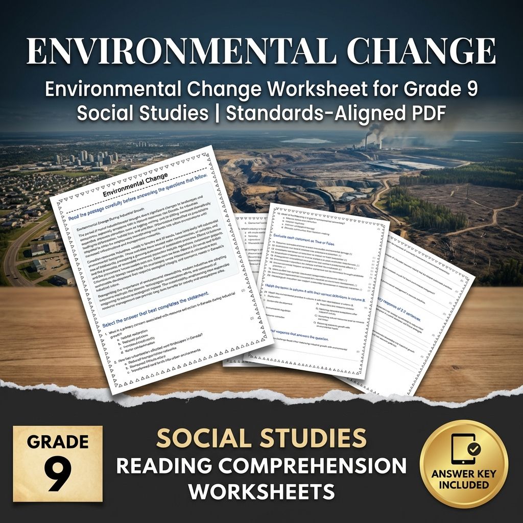 Grade 9 Social Studies | Industrialization & Economic Change Bundle  — included worksheet 7