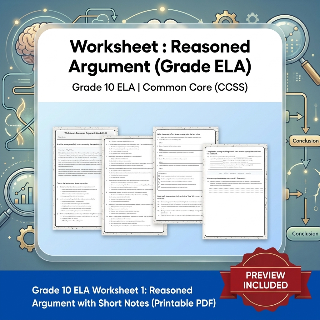 Grade 10 Source Integration & Writing Skills ELA Full-Year Bundle (CCSS) — included worksheet 38