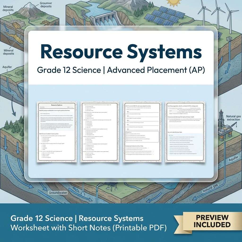 Grade 12 Science Unit Bundle: Earth Systems, Climate & Tectonics Worksheet Pack — included worksheet 10