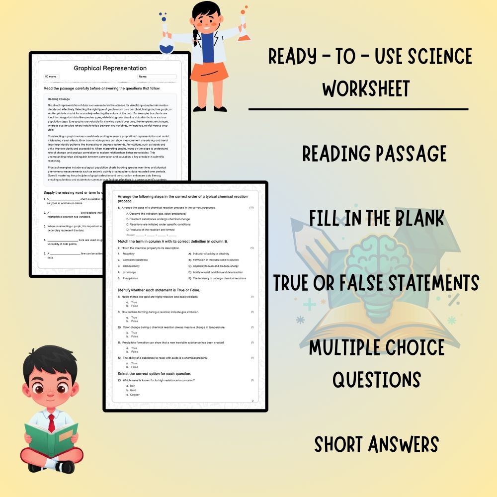 Grade 7 Science worksheet worksheet — Grade 7 Science – Graphical Representation Worksheet (PDF) – Ontario Standards — page 2