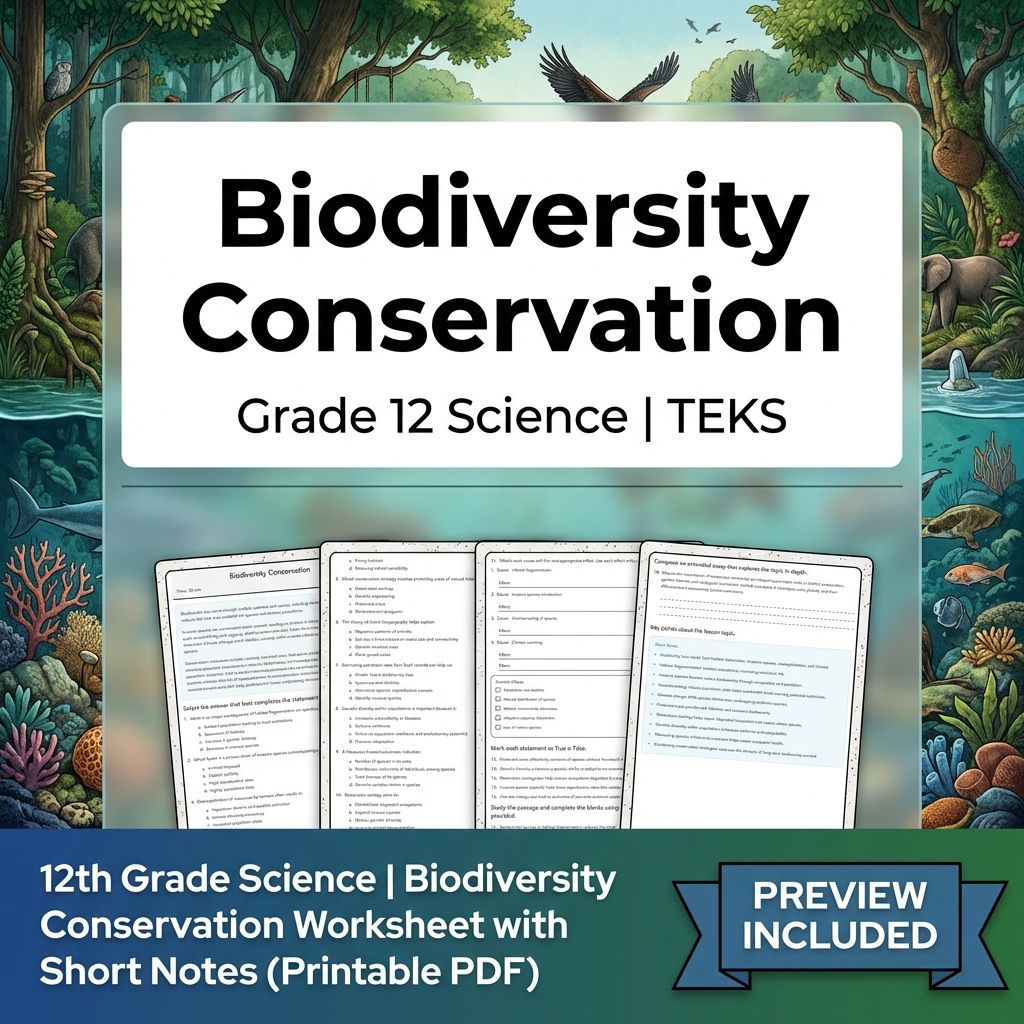 Grade 12 Science Unit Bundle | Genetics, Evolution & Cell Biology Worksheets — included worksheet 8
