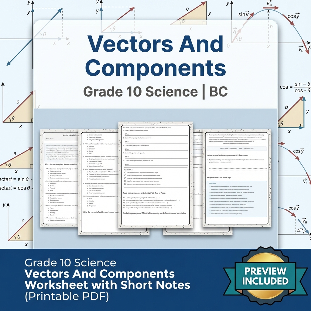Grade 10 Science Bundle | Physics, Energy & Forces | Full Year Curriculum — included worksheet 46