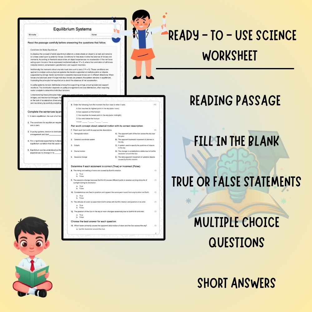Grade 10 Science worksheet worksheet — Grade 10 Science | Equilibrium Systems Worksheet (PDF) - Ontario Standard — page 2