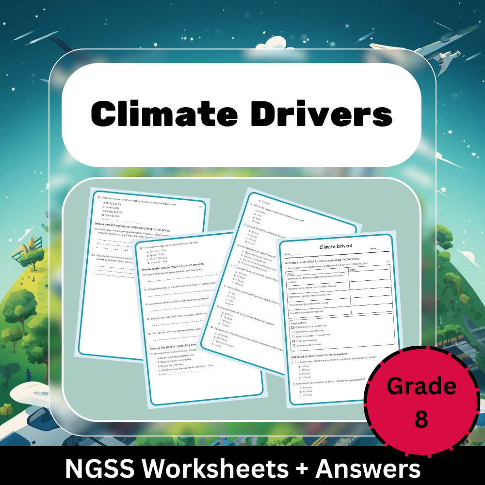 Grade 8 Science Unit | Climate & Environment NGSS Worksheets & Resources — included worksheet 5