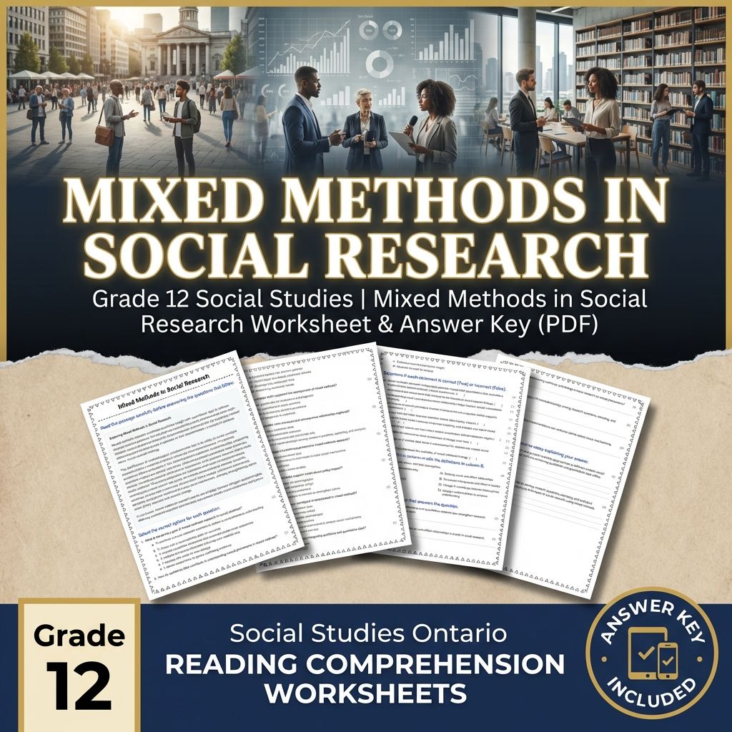 12 Social Studies | Mixed Methods in Social Research Worksheet & Answer Key