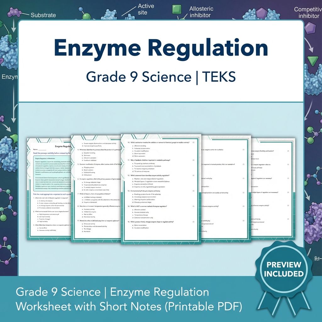 Grade 9 Science Worksheet Bundle: Cell Biology, Genetics & Ecology (Collection) — included worksheet 41