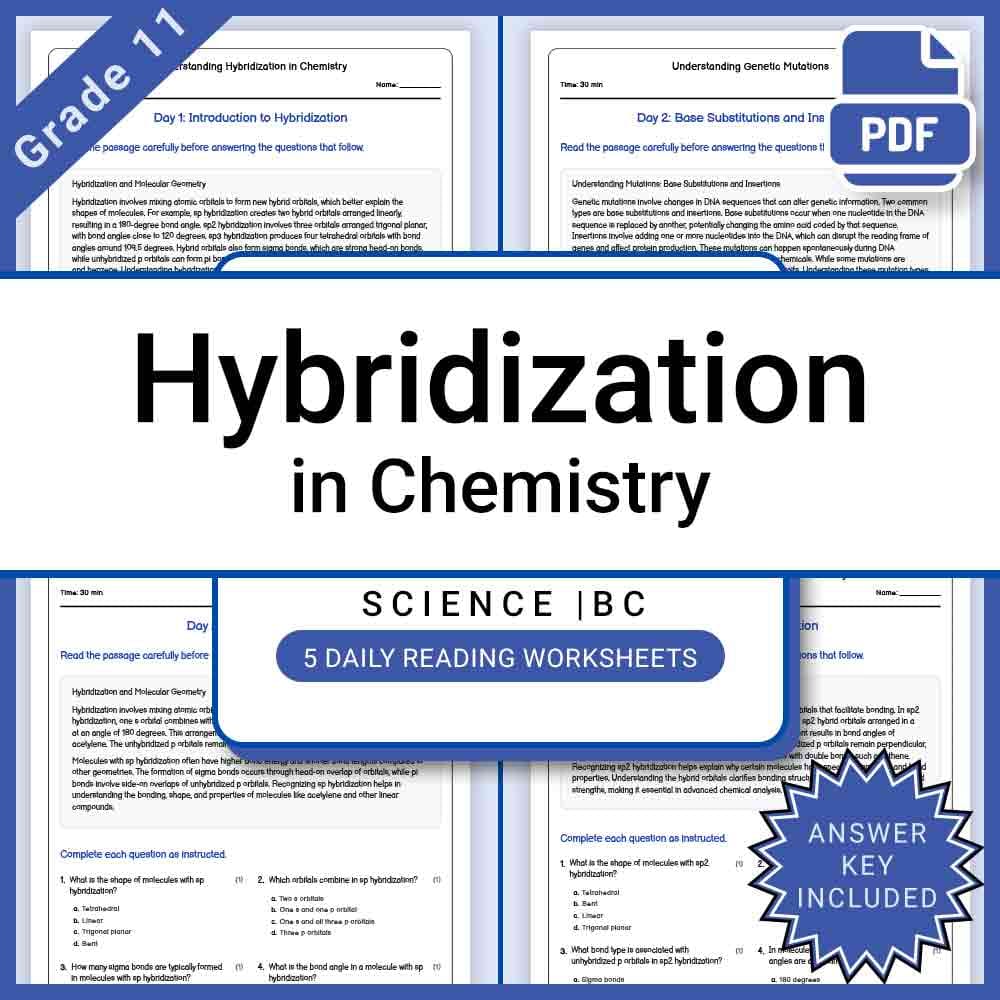 Grade 11 Science Lesson Group | BC Framework Daily Reading Worksheets — included worksheet 12