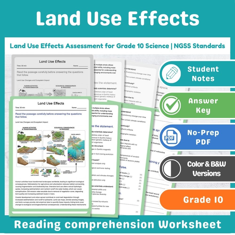 Grade 10 Science Resource Tradeoffs Assessment | NGSS Standards-Aligned — included worksheet 4