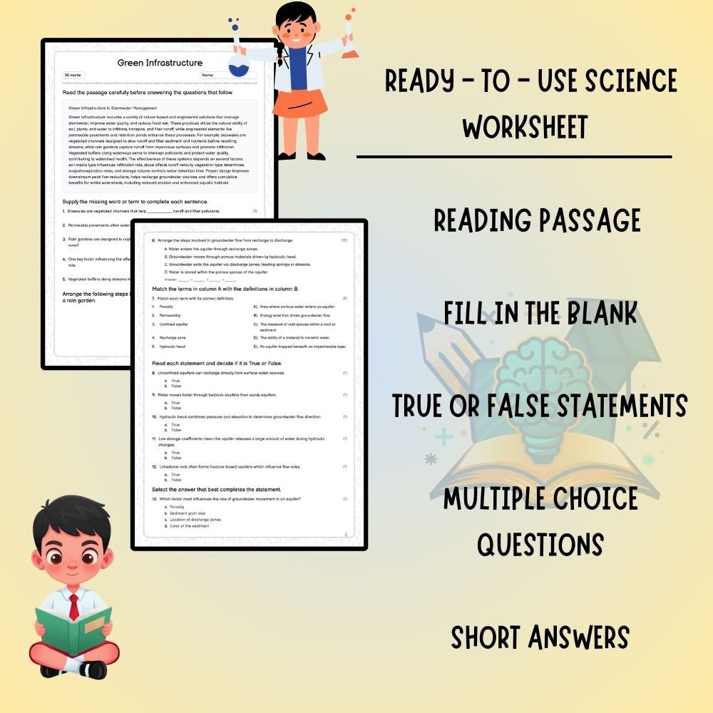 Grade 8 Science worksheet worksheet — Grade 8 Science | Green Infrastructure Worksheet (PDF ) — page 2