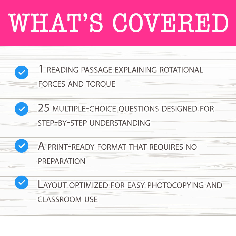 Grade 8 Science worksheet worksheet — Grade 8 Science — Rotational Forces Worksheet for Mastering Torques — page 2