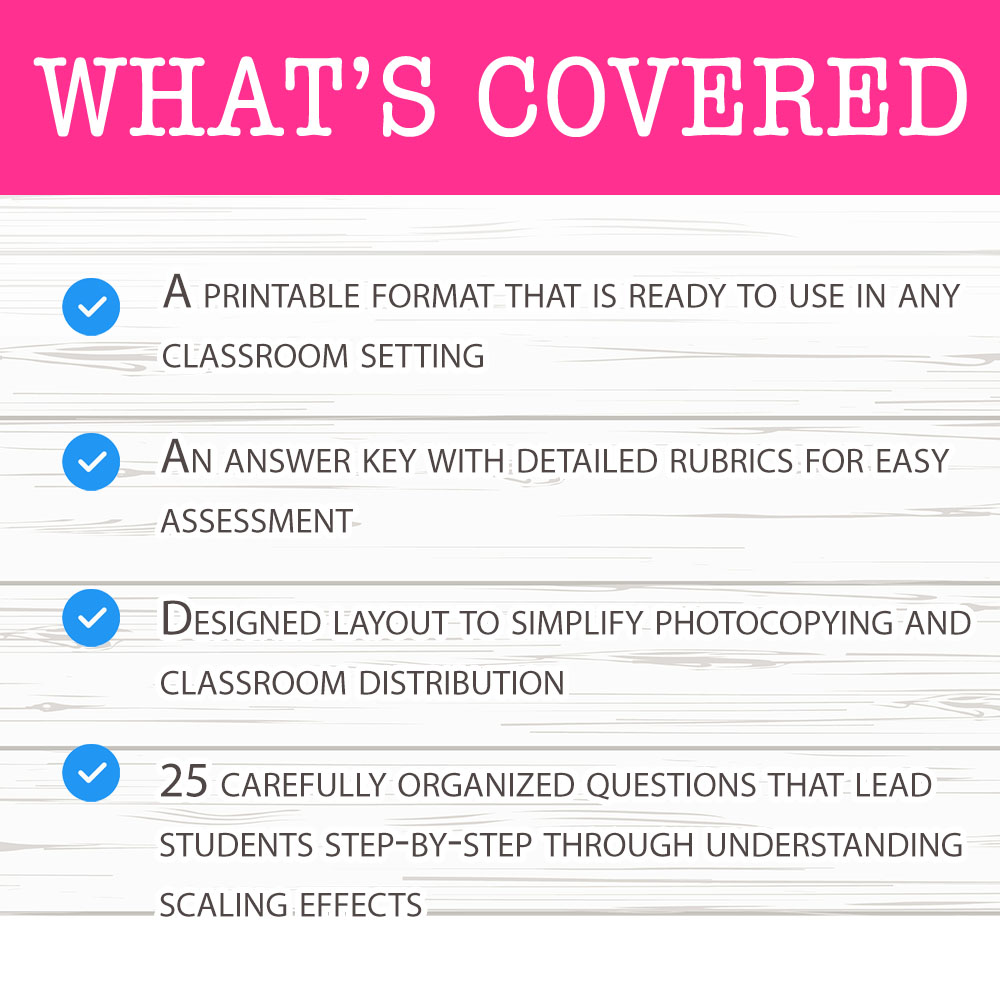 Grade 7 Science worksheet worksheet — Grade 7 Science — Scaling Effects Worksheet for Mastery — page 2