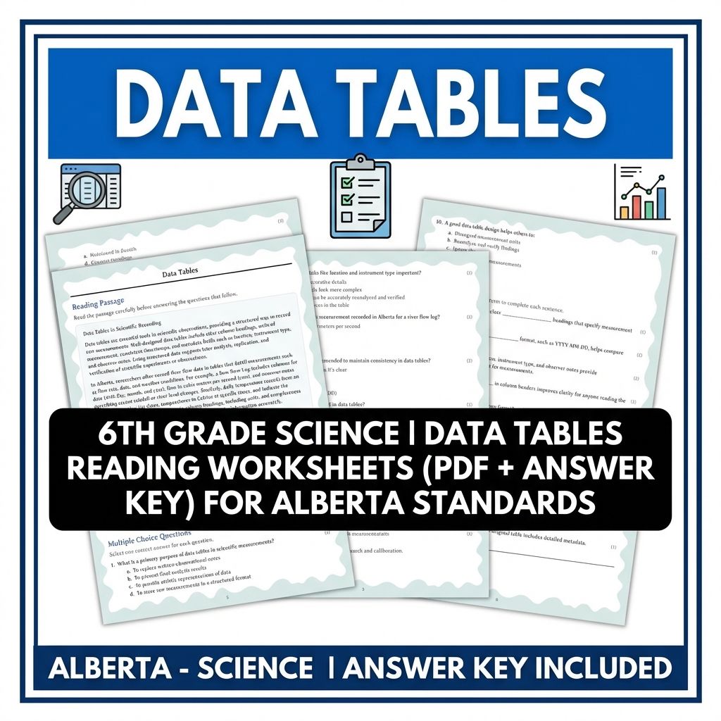 Grade 6 Science Bundle – Data Analysis, Scientific Inquiry & Measurement Skills — included worksheet 10