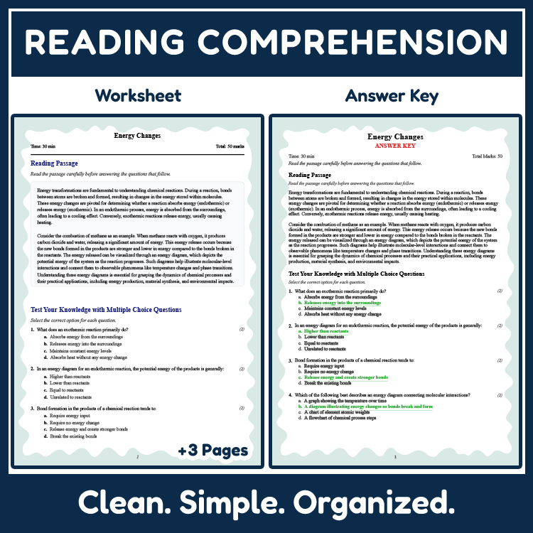 Grade 9 Science reading worksheets worksheet — Grade 9 Science | Energy Changes Reading Worksheet (PDF + Answer Key) — page 2