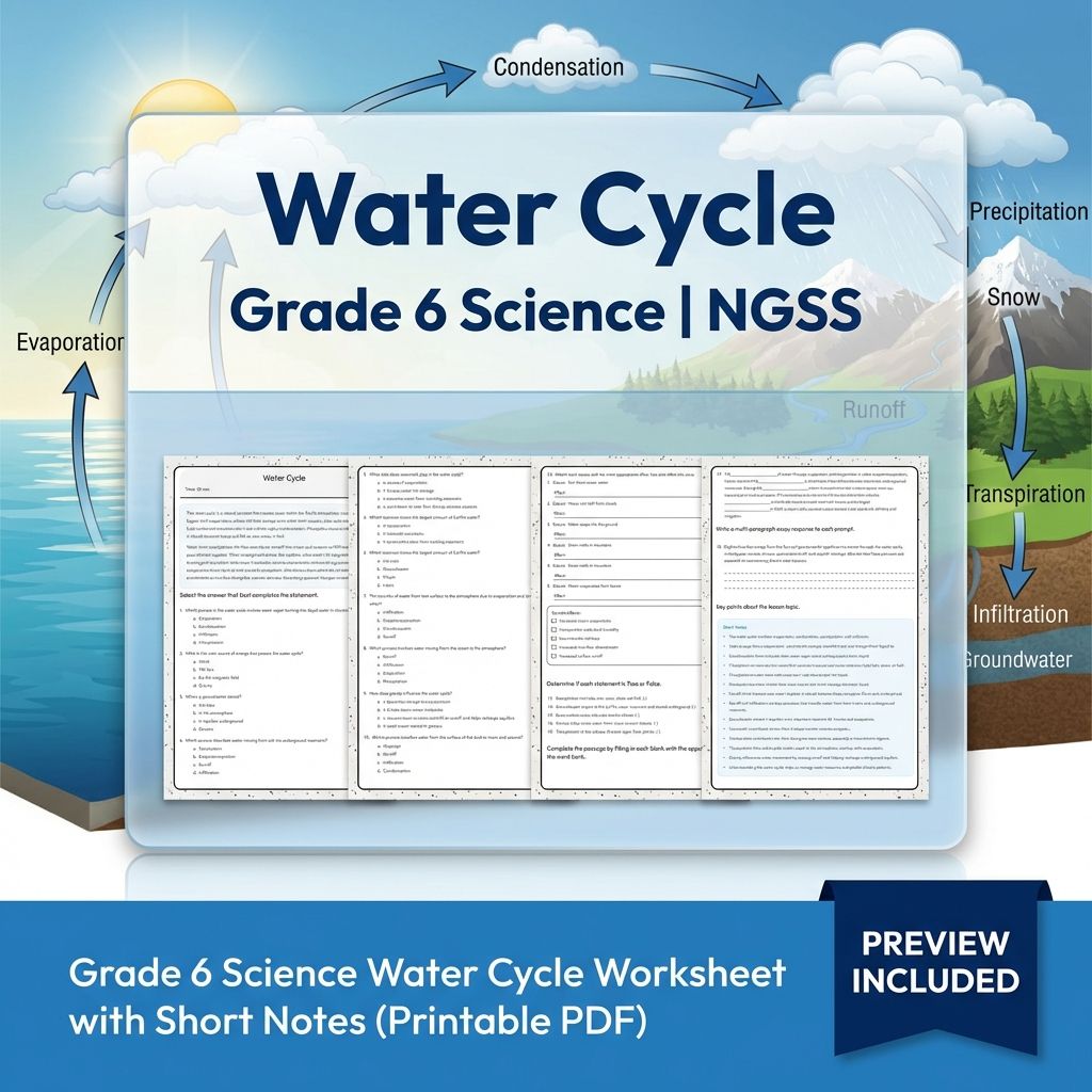 Grade 6 Science | Earth's Systems Unit Bundle NGSS-Aligned Worksheets  — included worksheet 5
