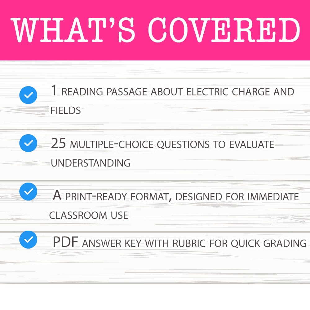 Grade 10 Science worksheet mcq paper worksheet — Grade 10 Science — Charge and Fields Worksheet MCQ Paper for Mastery — pa…