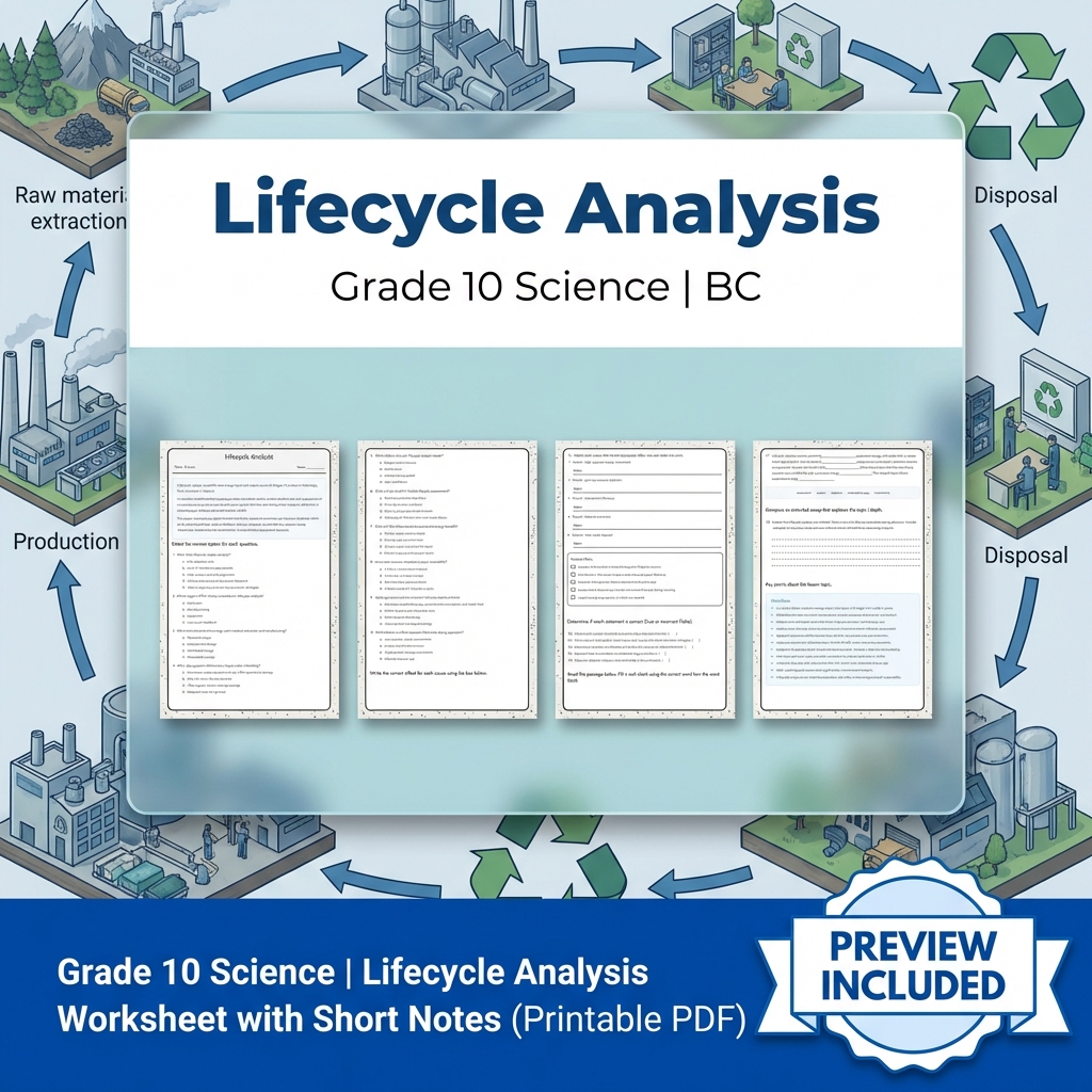 Grade 10 Science Bundle | Physics, Energy & Forces | Full Year Curriculum — included worksheet 47