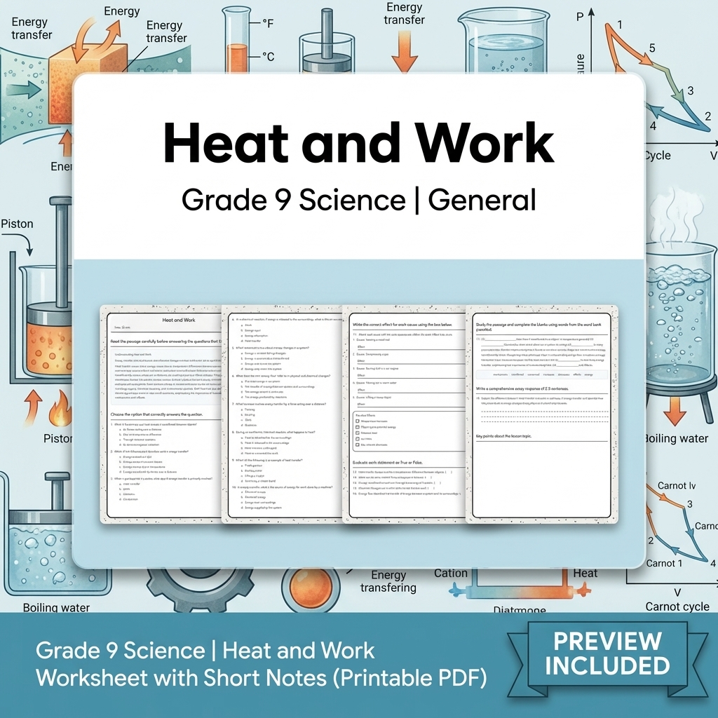 Grade 9 Science Data & Model Reasoning Full-Year Bundle: General Framework — included worksheet 33