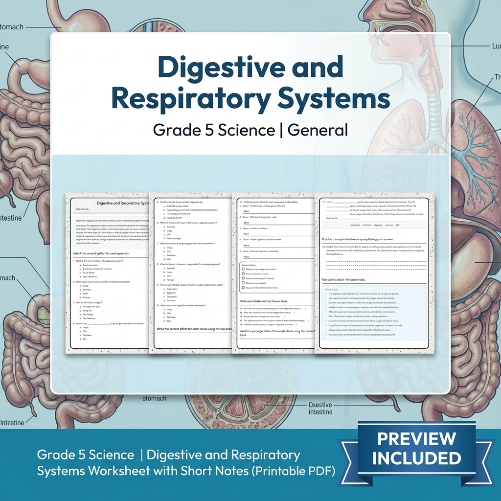 Grade 5 Science Lesson Group | Comprehensive Science Worksheets & Activities — included worksheet 8