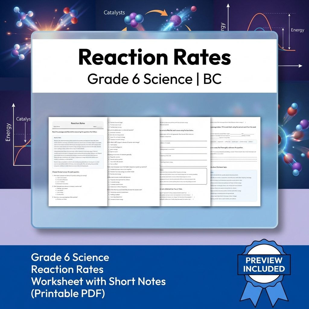 Grade 6 Science | Matter, Properties & Change UNIT Worksheet Bundle  — included worksheet 13